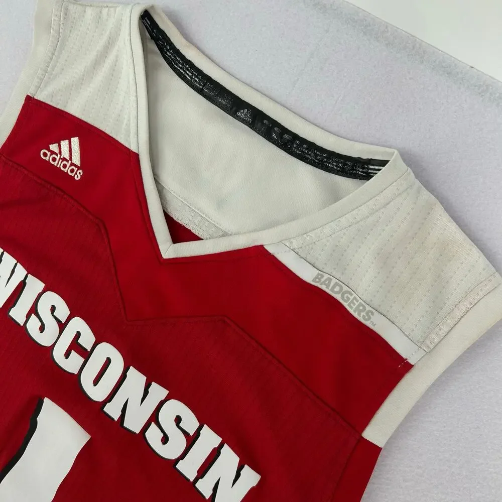 Adidas Men's Wisconsin Badgers #1 Red Authentic Swingman Jersey size XL